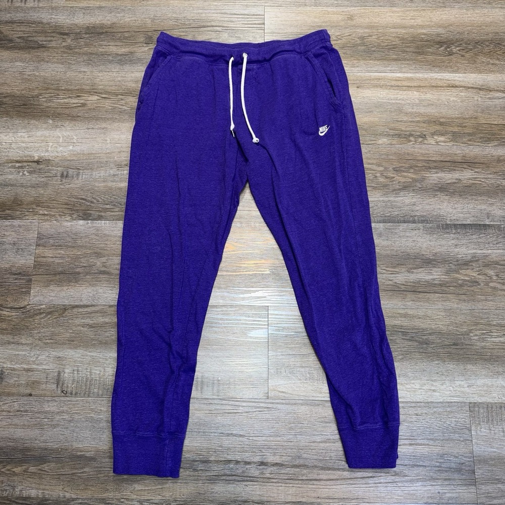 Nike Sportswear "Time Out" Gym Cuffed Jogger Pants Womens XL Purple 655701-547